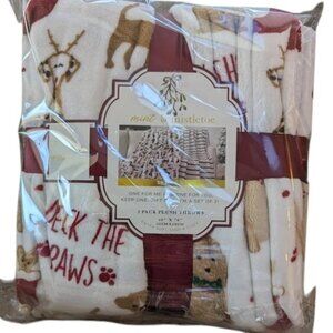Mint and Mistletoe Two Pack Throw Blankets NWT